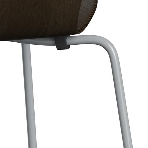 Fritz Hansen 3107 sedia non ufflorata, grigio argento/color scuro