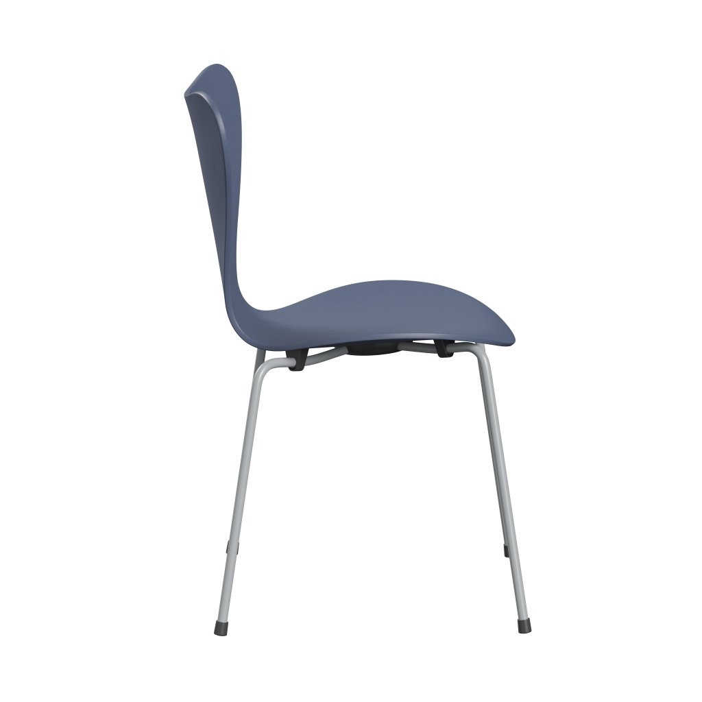 Fritz Hansen 3107 sedia non uffolisca, blu di cenere grigio/tinto d'argento