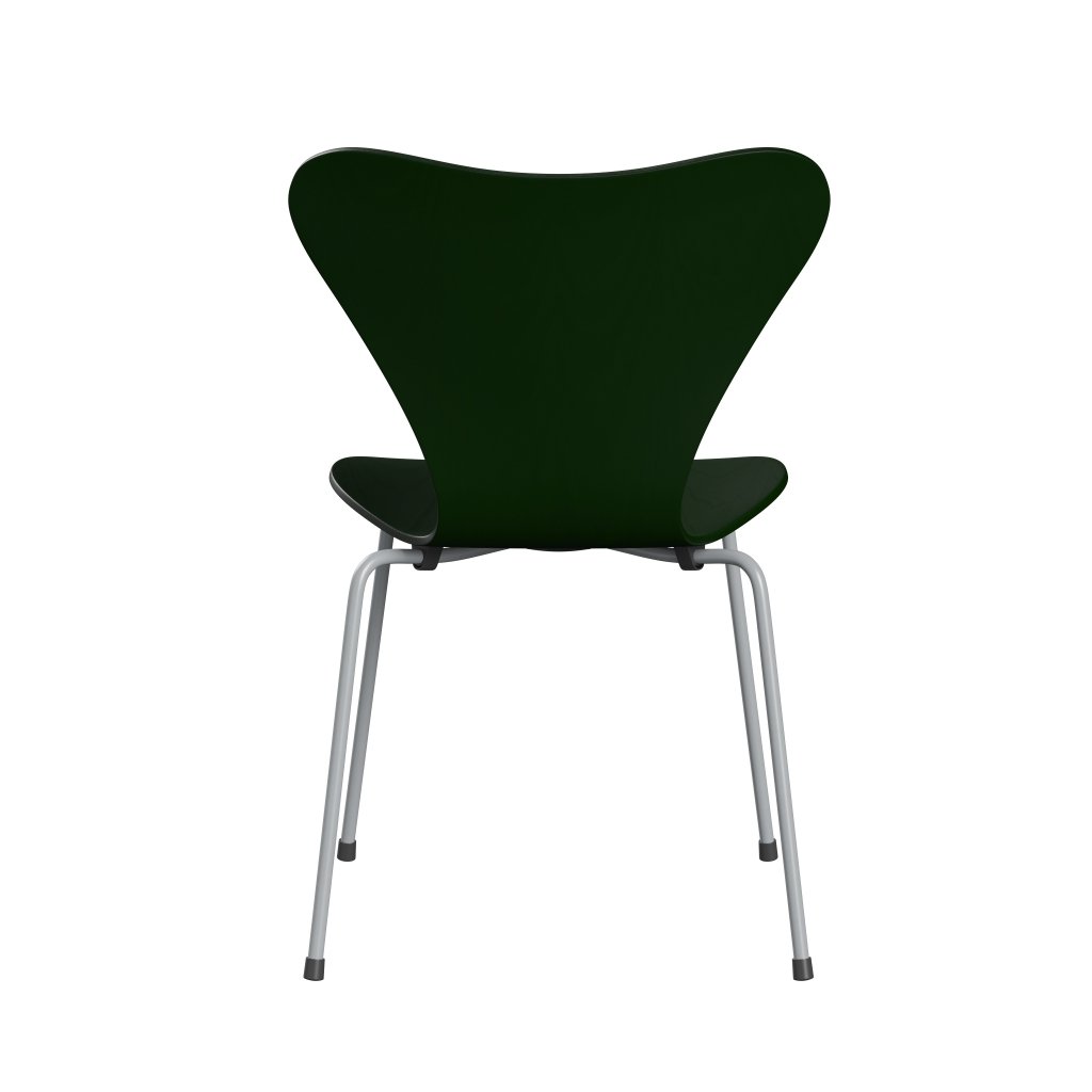 Fritz Hansen 3107 Chair Unupholstered, Silver Grey/Dyed Ash Evergreen