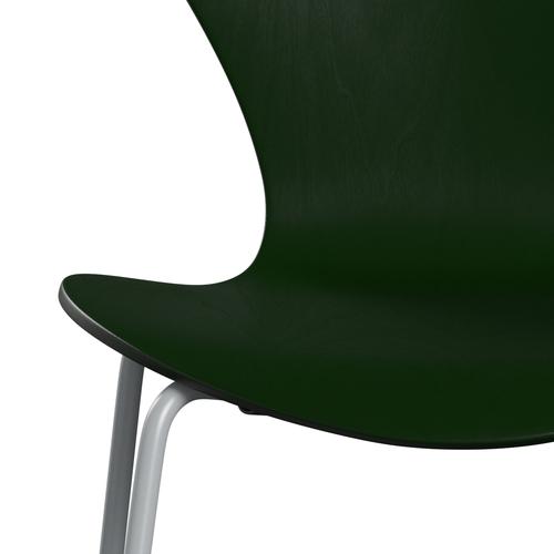 Fritz Hansen 3107 Stuhl ungepolstert, Silbergrau/gefärbte Esche Evergreen