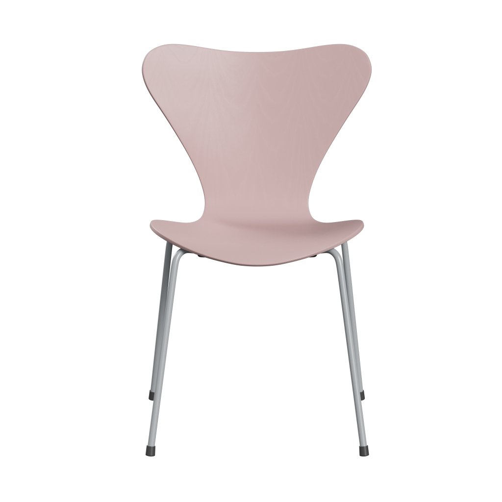 Fritz Hansen 3107 stol uformidlet, sølvgrå/farget askepale rose