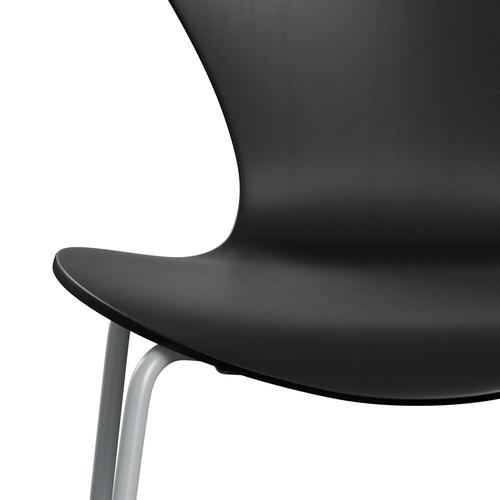 Fritz Hansen 3107 chaise unophastered, gris argenté / cendre coloré noir