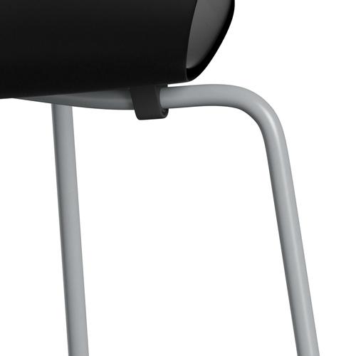 Fritz Hansen 3107 chaise unophastered, gris argenté / cendre coloré noir