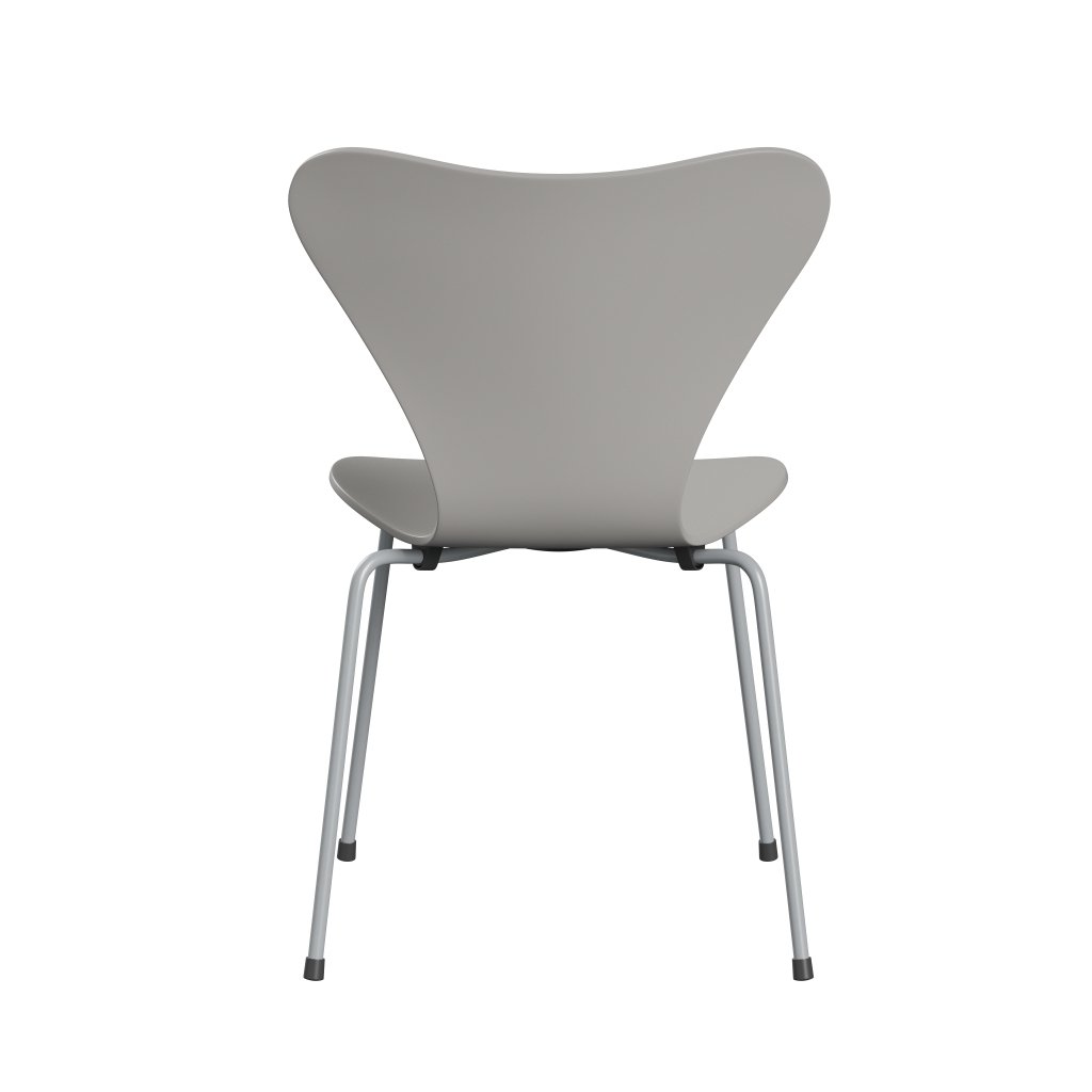 Sedia Fritz Hansen 3107 non uffolisca, grigio argento/laccato nove grigio