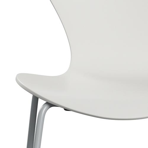 Fritz Hansen 3107 chaise unophastered, gris argenté / blanc laqué