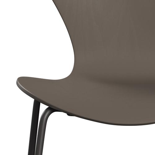 Fritz Hansen 3107 chaise unophastered, graphite chaud / cendres colorées argile profonde