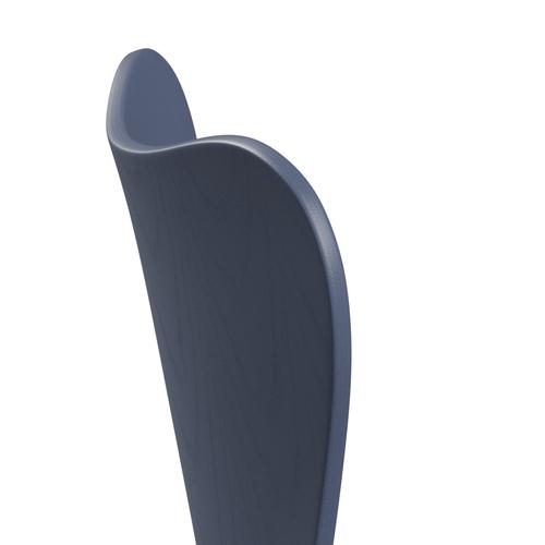 Fritz Hansen 3107 chaise inupsillée, graphite chaud / cendre teint au crépuscule bleu