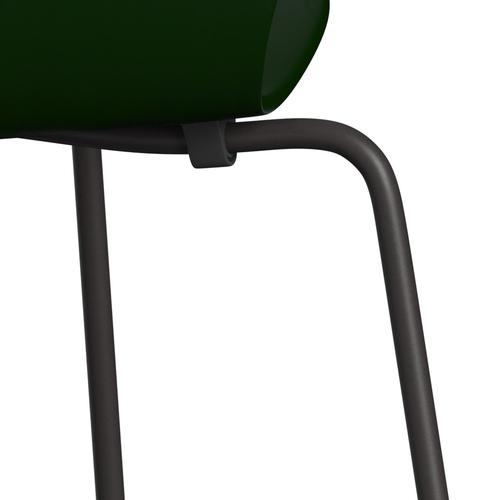 Fritz Hansen 3107 Stol Uformidlet, varm grafitt/farget aske Evergreen