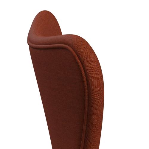 Fritz Hansen 3107 chaise complète complète, bronze marron / toile rose marron