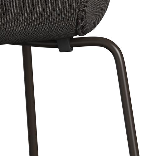 Fritz Hansen 3107 stol full klädsel, brun brons/duk mörkgrå