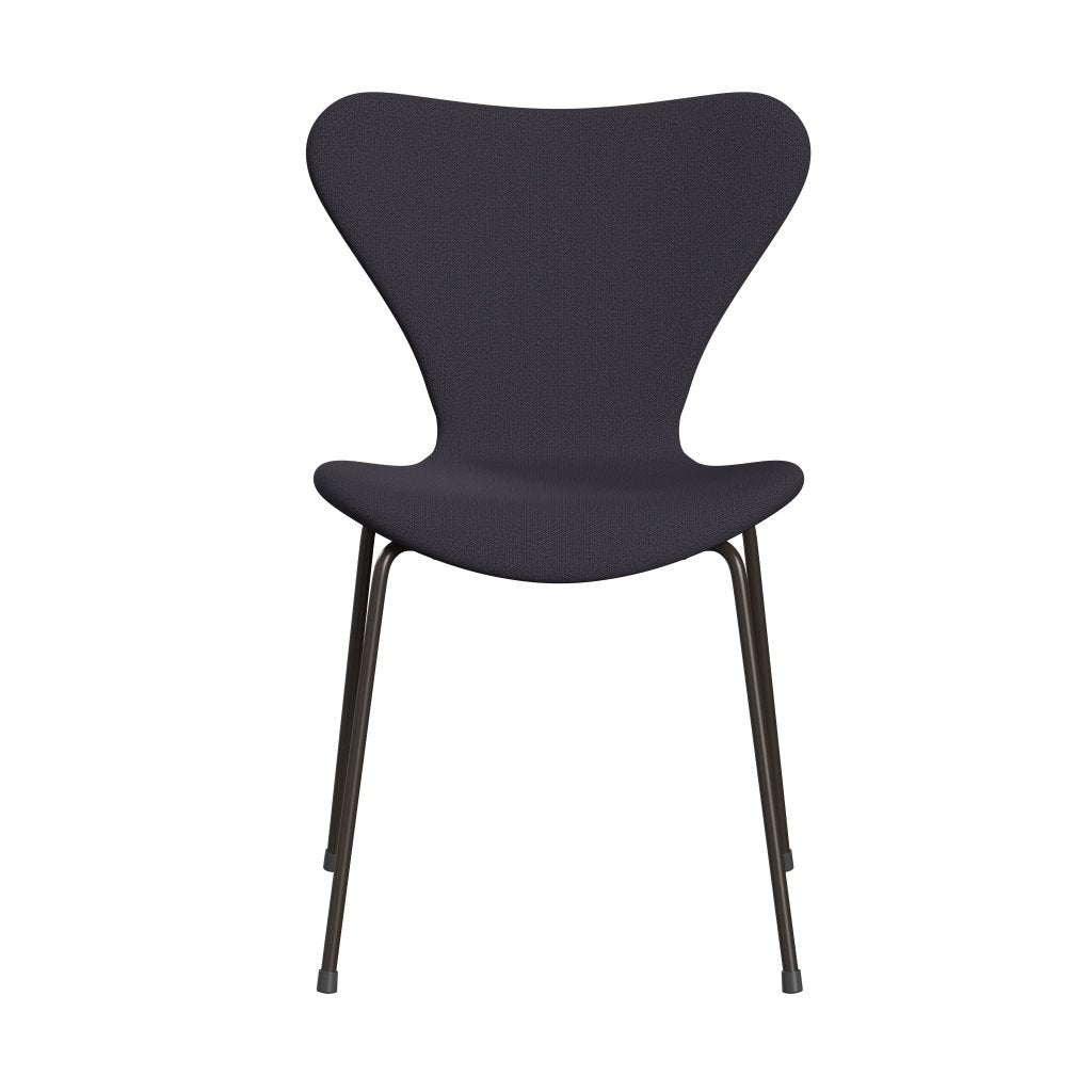 Fritz Hansen 3107 sedia piena rivestimento, bronzo marrone/cattura blu carbone