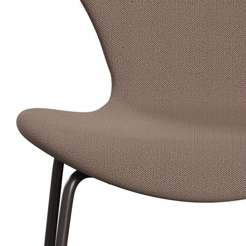 Fritz Hansen 3107 chaise complète complète, bronze brun / capture marron