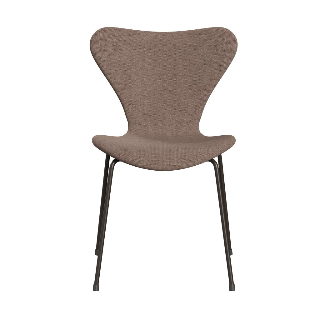 Fritz Hansen 3107 sedia piena rivestimento, bronzo marrone/cattura marrone