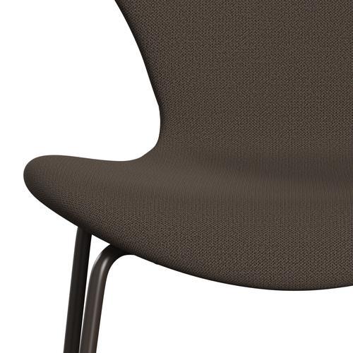 Fritz Hansen 3107 stol full møbeltrekk, brun bronse/fangst brun/grønn