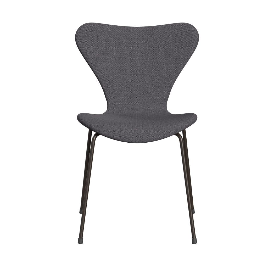 Fritz Hansen 3107 sedia piena tappezzeria, bronzo marrone/cattura grigio scuro