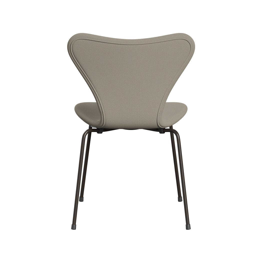 Fritz Hansen 3107 sedia piena rivestimento, bronzo marrone/cattura sabbia grigia