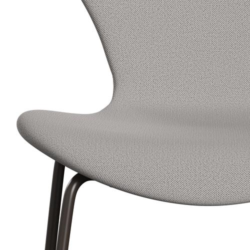 Fritz Hansen 3107 sedia piena rivestimento, bronzo marrone/cattura grigio