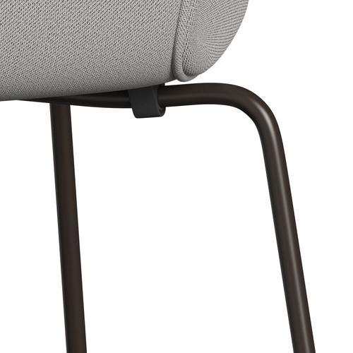 Fritz Hansen 3107 sedia piena rivestimento, bronzo marrone/cattura grigio