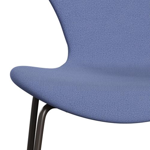 Fritz Hansen 3107 Stol Fuld polstring, brun bronze/fangst lyseblå (CP4901)