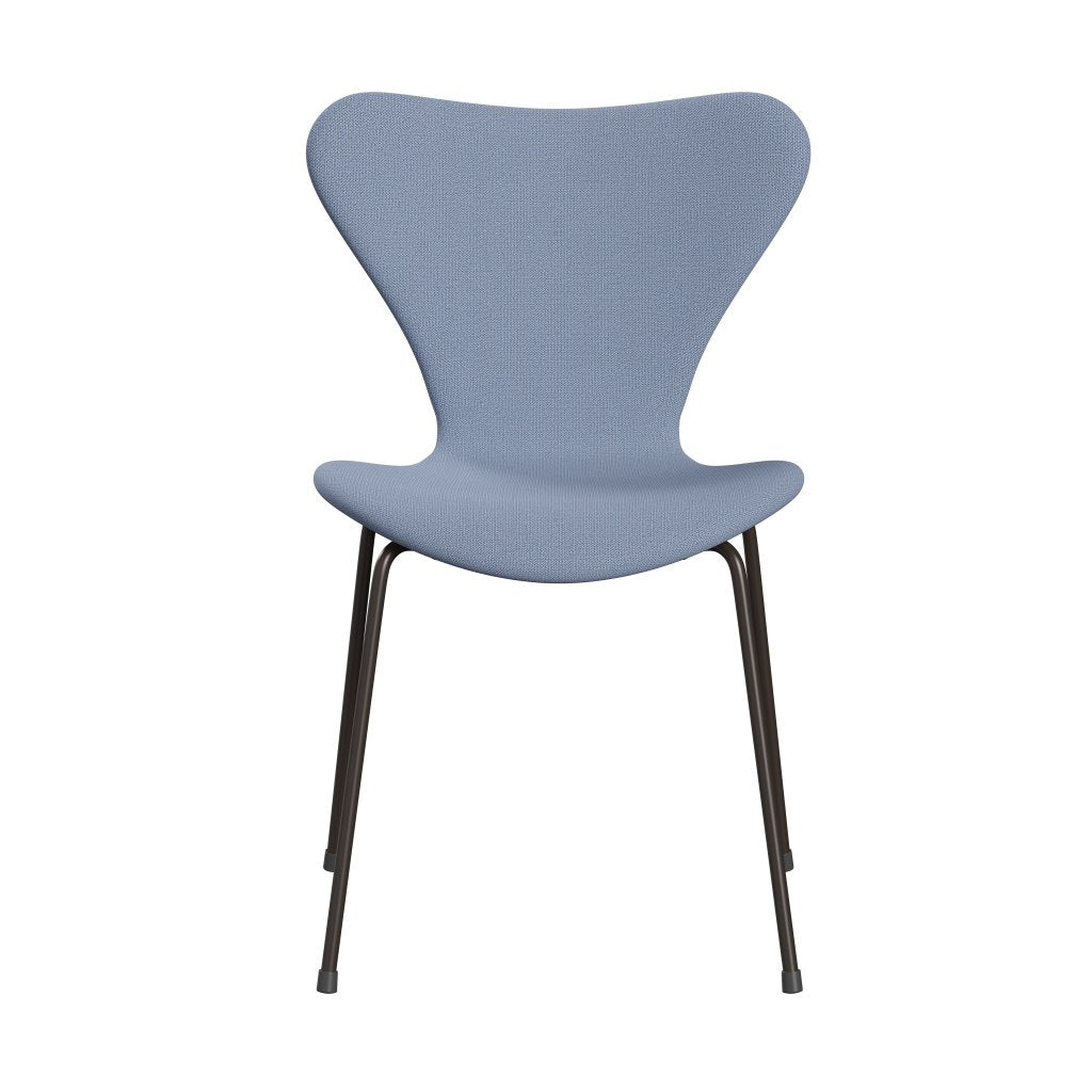 Fritz Hansen 3107 Silla tapicería completa, bronce marrón/azul claro (CP4902)