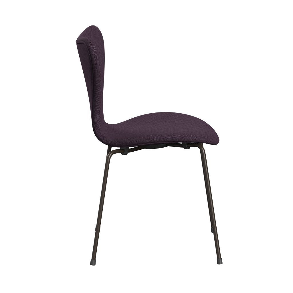 Fritz Hansen 3107 chaise complète complète, bronze brun / capture violet sombre