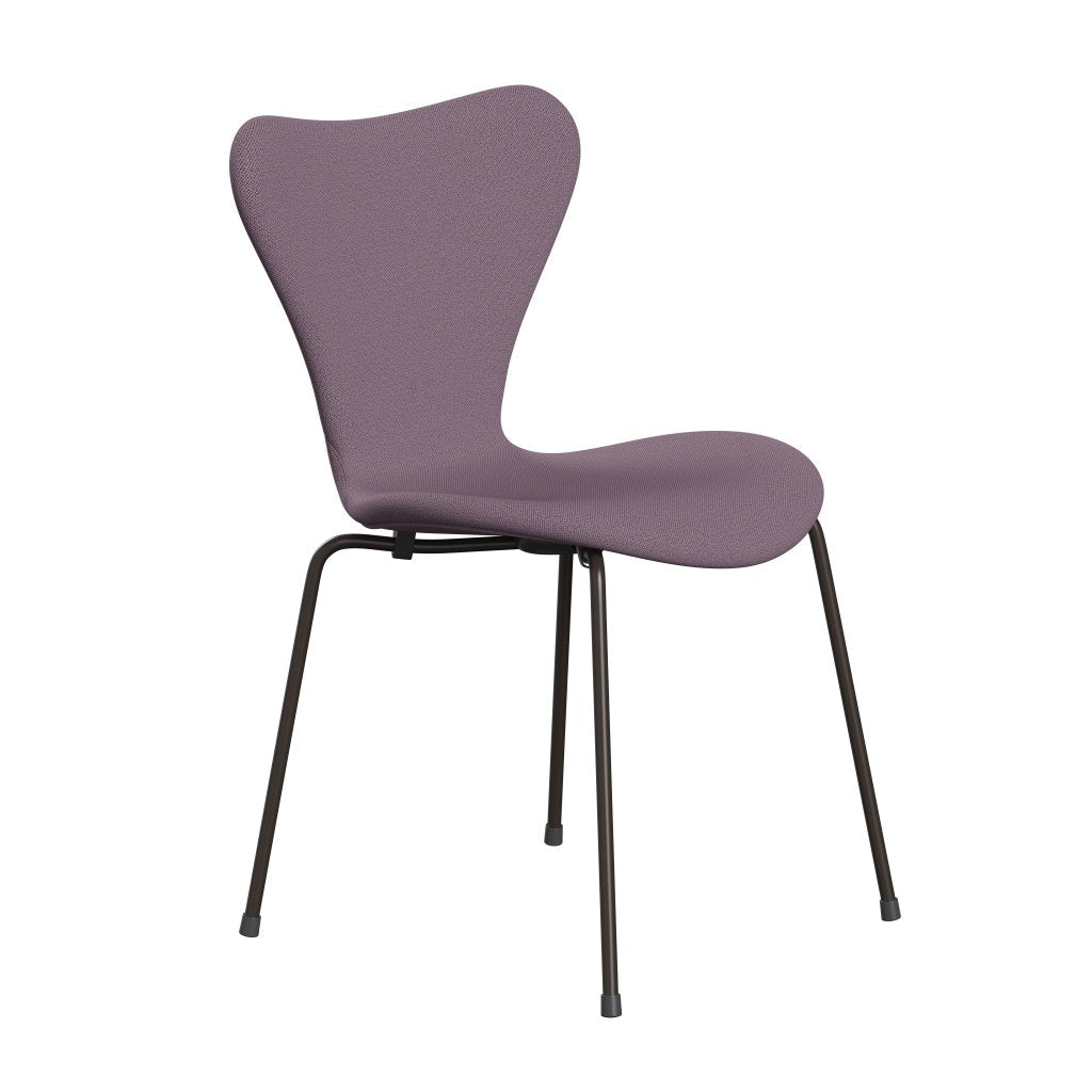 Fritz Hansen 3107 chaise complète complète, bronze brun / capture violet / marron