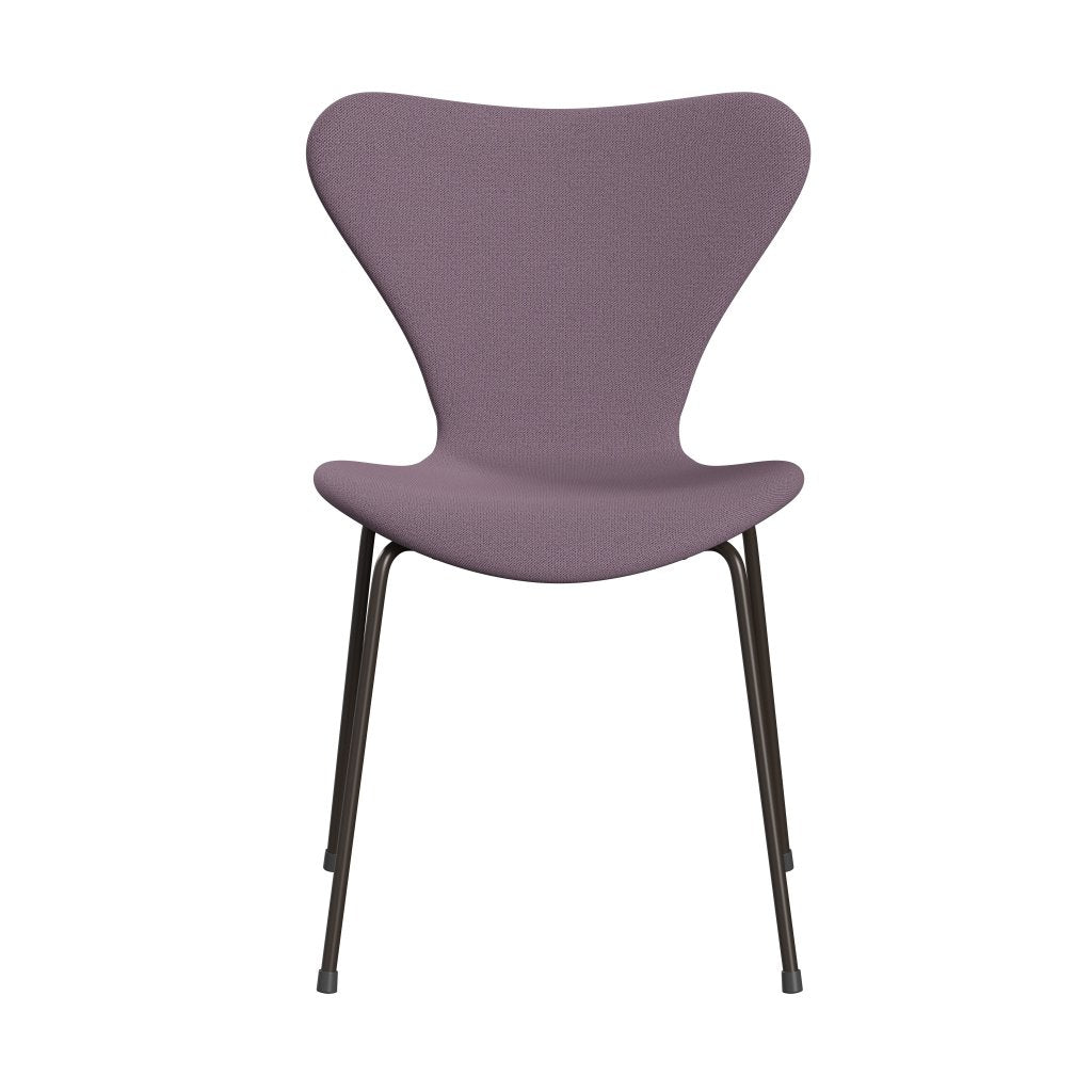 Fritz Hansen 3107 Chair Full Upholstery, Brown Bronze/Capture Violet/Brown