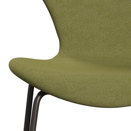 Fritz Hansen 3107 stol full klädsel, brun brons/fångst wamrgrün