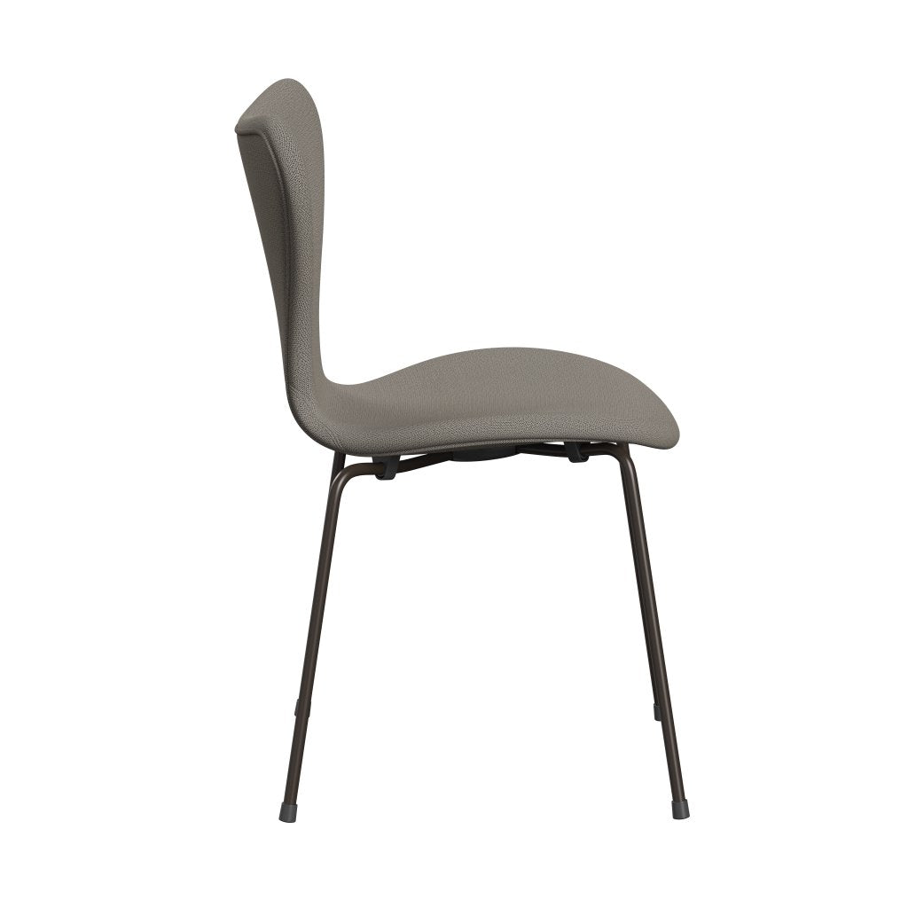 Fritz Hansen 3107 Silla tapicería completa, bronce marrón/captura de gris cálido