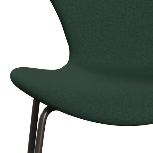 Fritz Hansen 3107 Chair Full Upholstery, Brown Bronze/Christianshavn Dark Green Uni