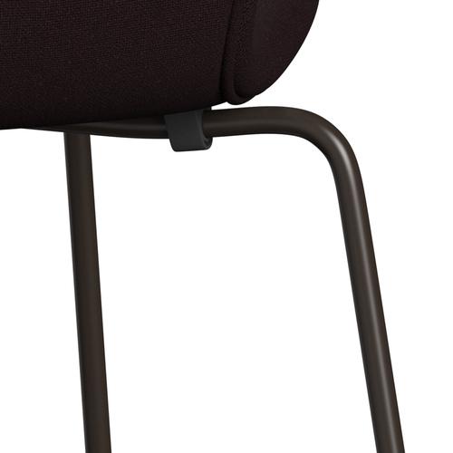 Fritz Hansen 3107 sedia piena tappezzeria, bronzo marrone/Christianshavn Dark Red Uni