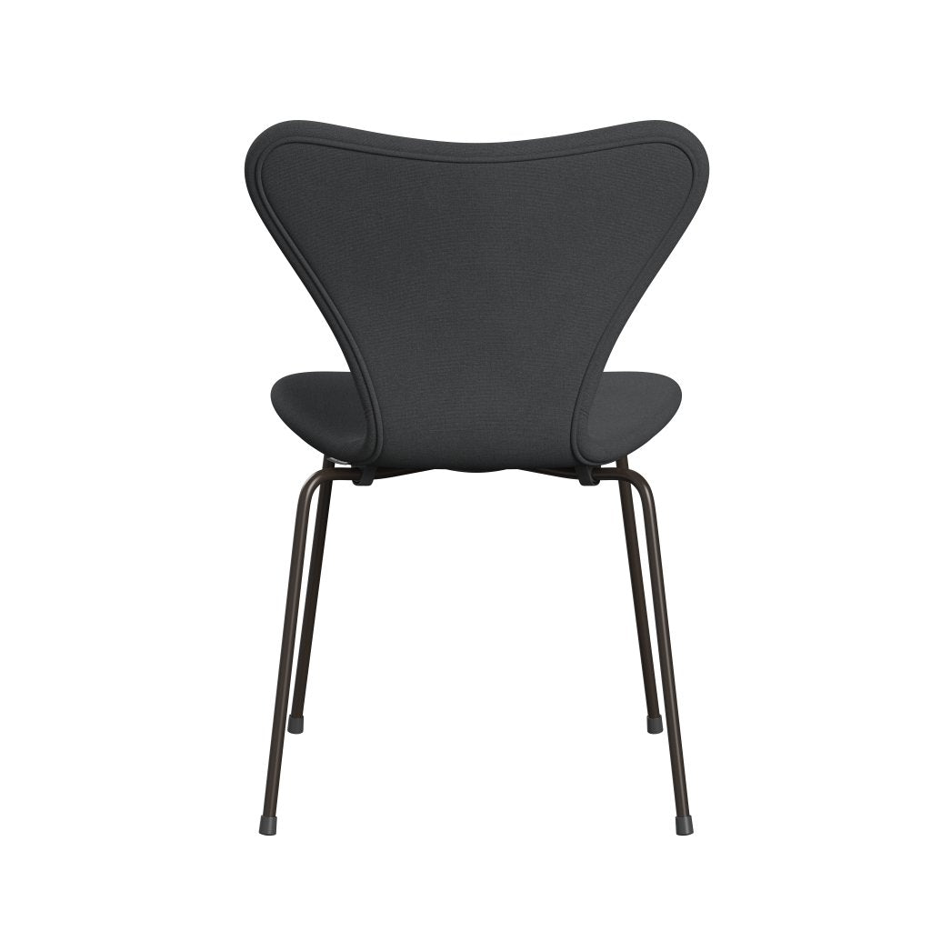 Fritz Hansen 3107 Stuhl Vollpolsterung, Braun Bronze/Christianshavn Grau Einfarbig