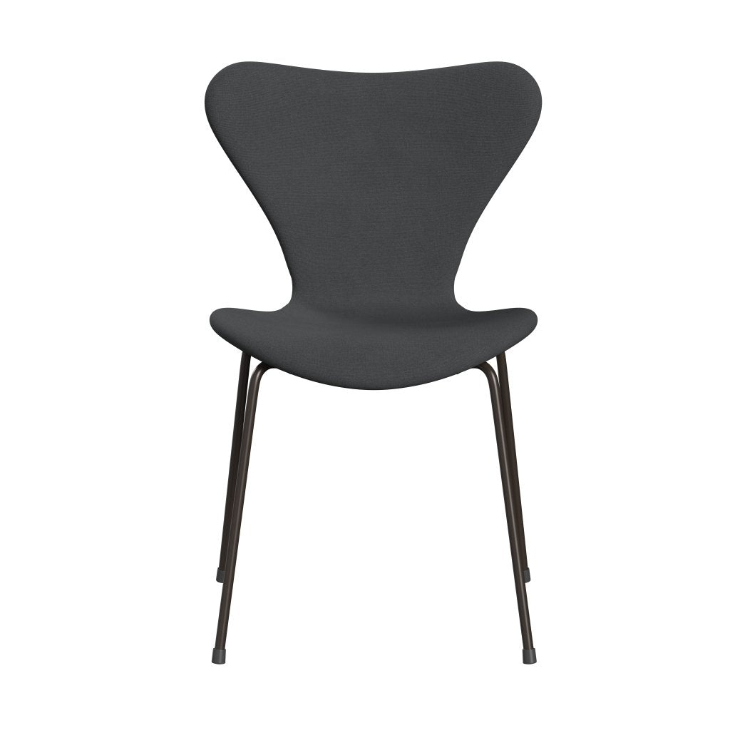 Fritz Hansen 3107 sedia piena tappezzeria, bronzo marrone/pianura grigia cristiana