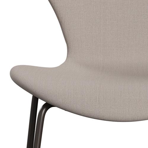 Fritz Hansen 3107 stóll Fullt áklæði, brúnt brons/Christianshavn Light Beige