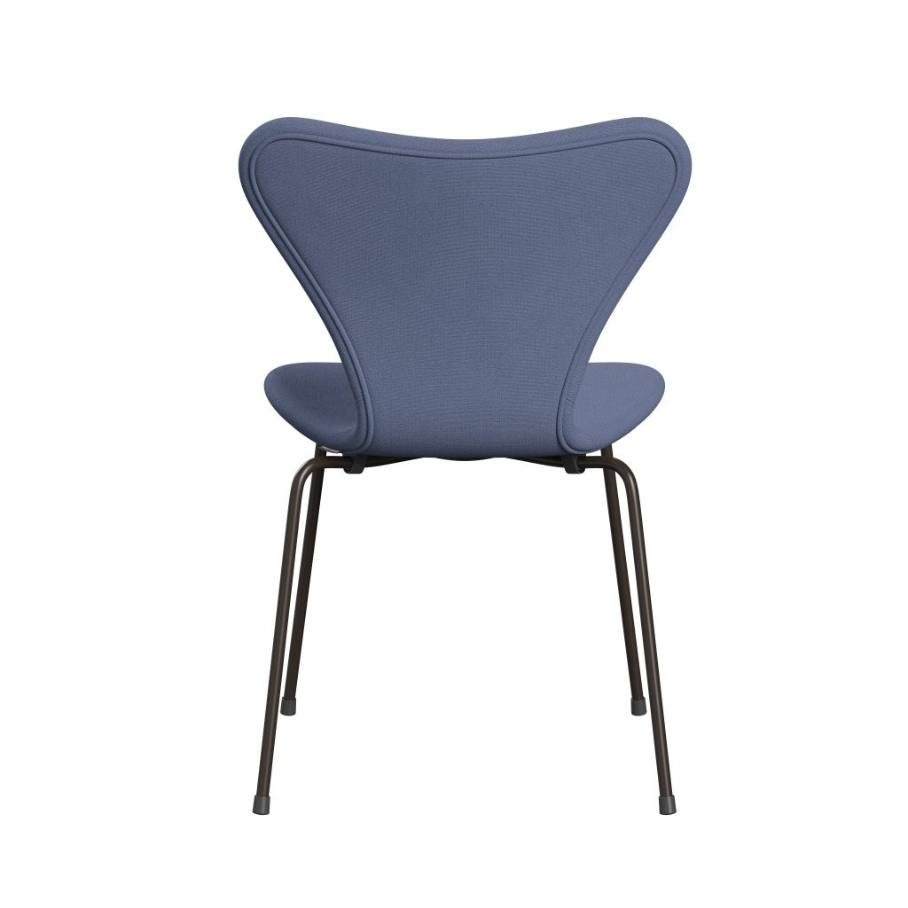 Fritz Hansen 3107 sedia piena tappezzeria, bronzo marrone/Christianshavn blu chiaro uni