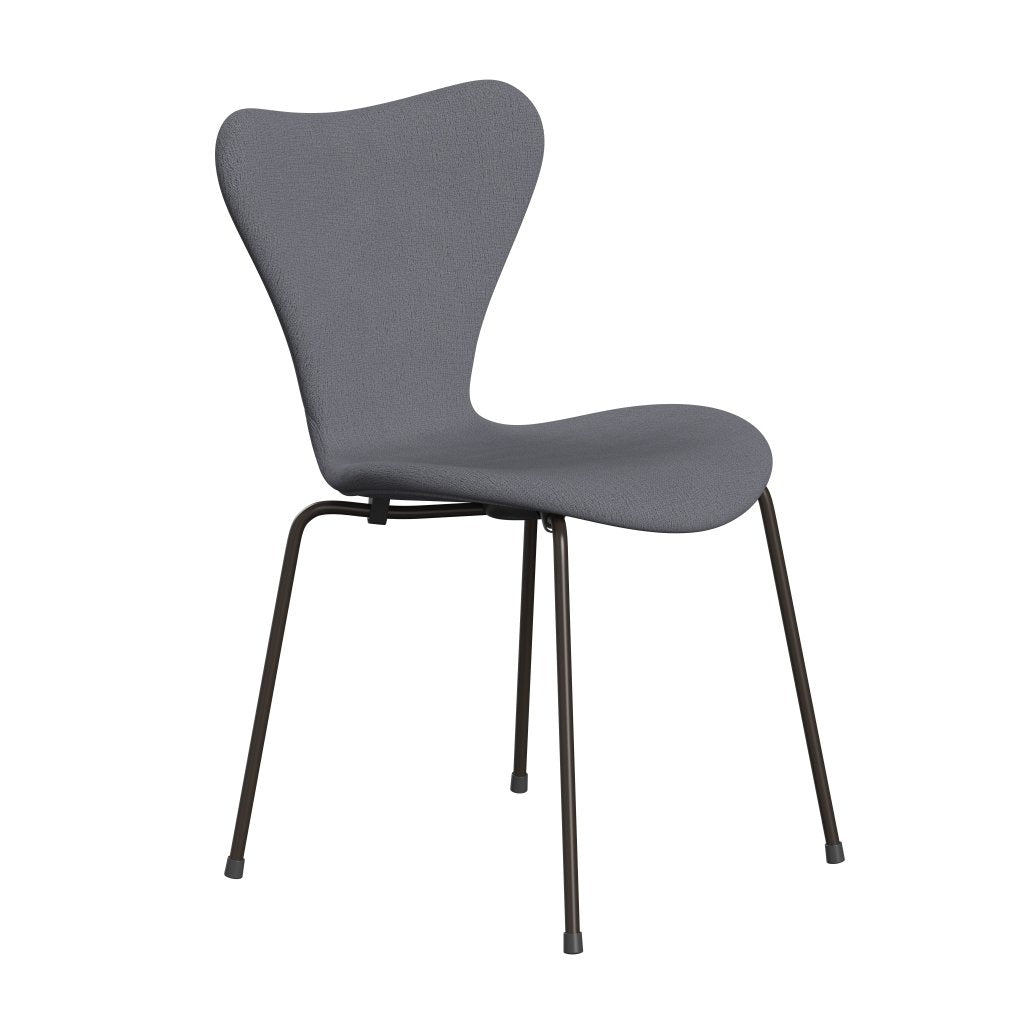 Fritz Hansen 3107 sedia piena tappezzeria, bronzo marrone/cristiano grigio chiaro