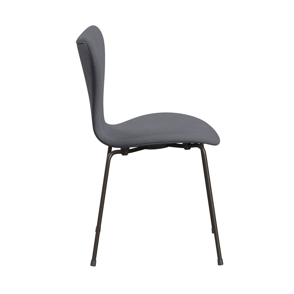 Fritz Hansen 3107 sedia piena tappezzeria, bronzo marrone/cristiano grigio chiaro