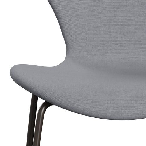 Fritz Hansen 3107 Stuhl Vollpolsterung, Braun Bronze/Christianshavn Hellgrau Uni