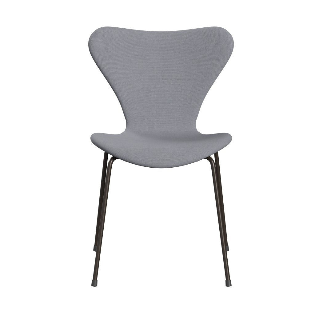 Fritz Hansen 3107 sedia piena tappezzeria, bronzo marrone/Christianshavn grigio chiaro uni