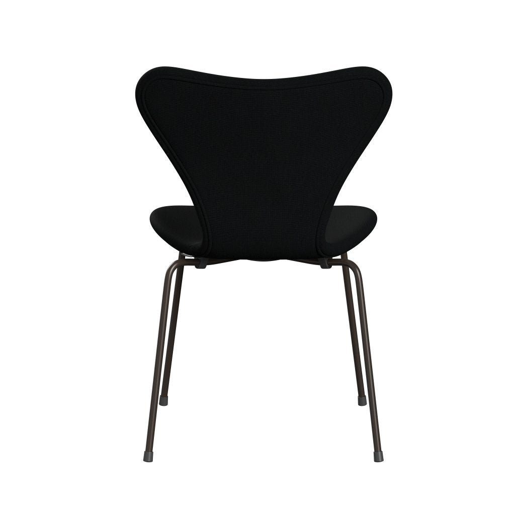 Fritz Hansen 3107 stol fuld polstring, brun bronze/Christianshavn sort uni