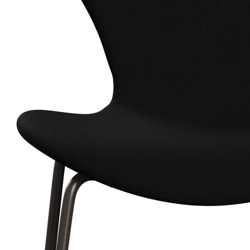 Fritz Hansen 3107 stoel Volledige bekleding, bruine bronzen/Christianshavn Black Uni