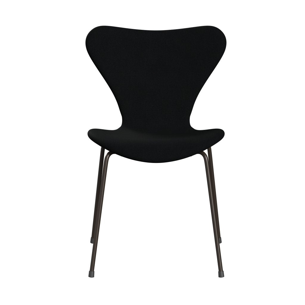 Fritz Hansen 3107 stoel Volledige bekleding, bruine bronzen/Christianshavn Black Uni