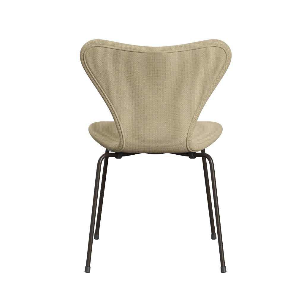 Fritz Hansen 3107 chaise complète complète, bronze brun / diablo ivoire