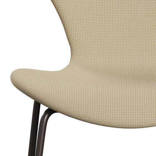 Fritz Hansen 3107 chaise complète complète, bronze brun / diablo ivoire