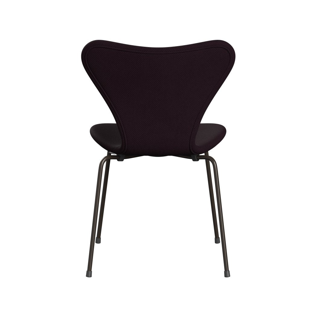 Fritz Hansen 3107 chaise complète complète, bronze brun / prune diablo