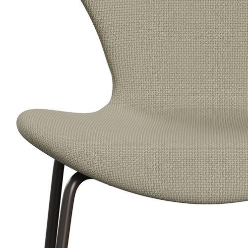 Fritz Hansen 3107 chaise complète complète, bronze brun / sable diablo