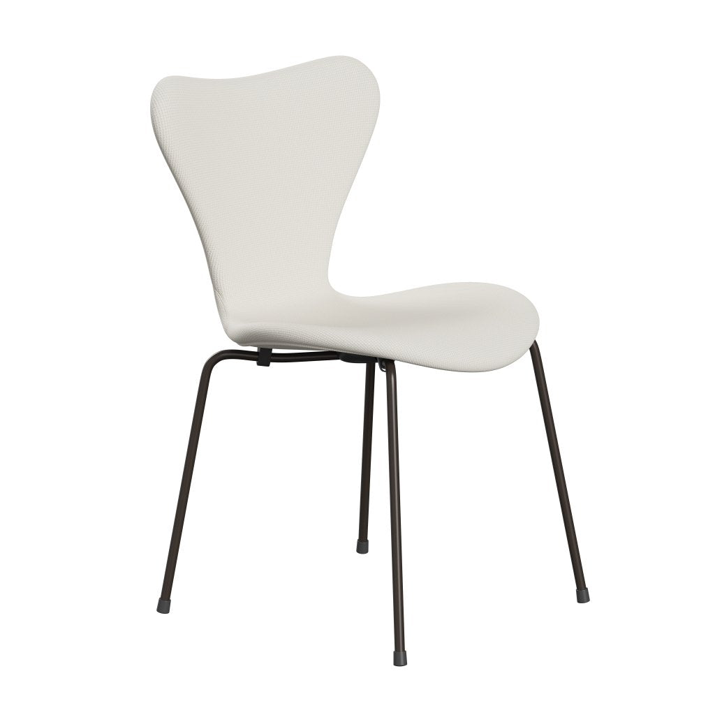 Fritz Hansen 3107 chaise complète complète, bronze brun / neige diablo