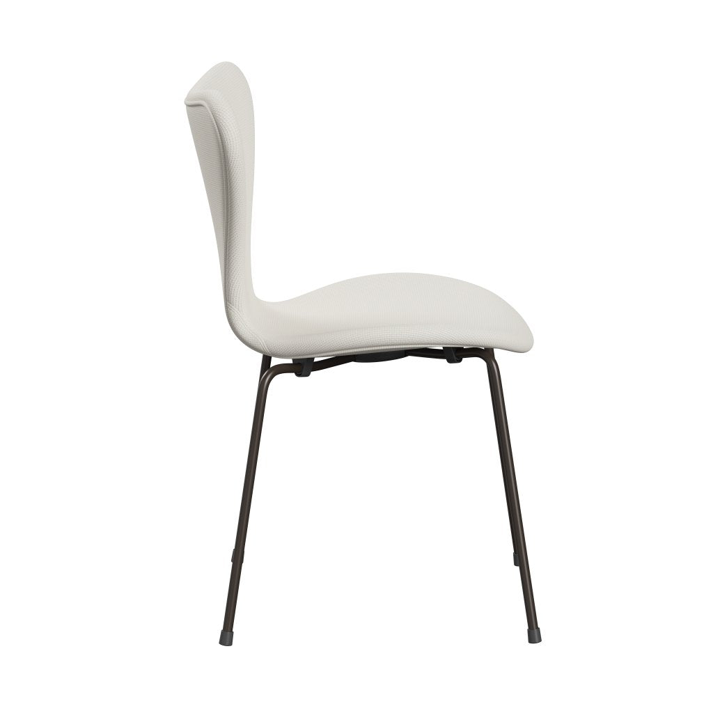 Fritz Hansen 3107 chaise complète complète, bronze brun / neige diablo