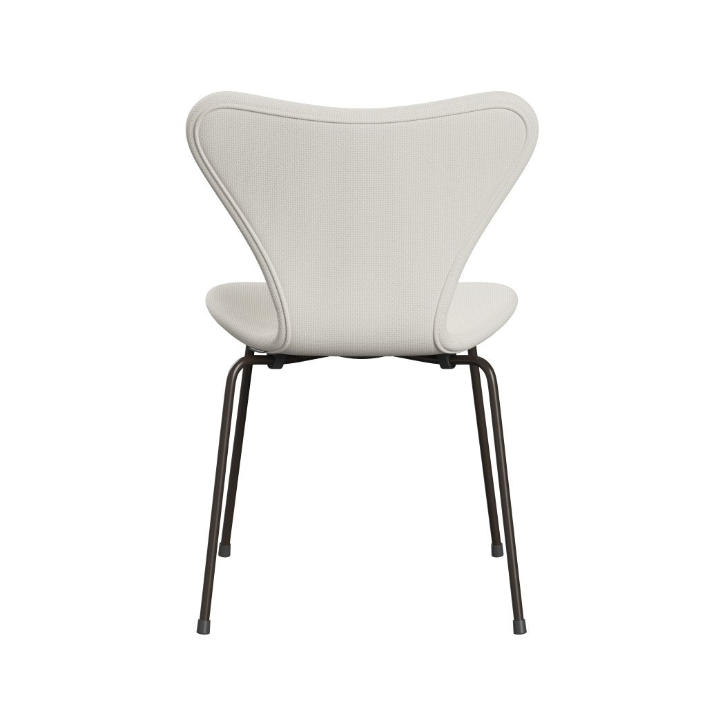 Fritz Hansen 3107 Silla tapicería completa, bronce marrón/nieve de Diablo