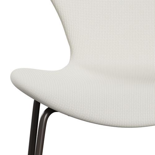 Fritz Hansen 3107 chaise complète complète, bronze brun / neige diablo